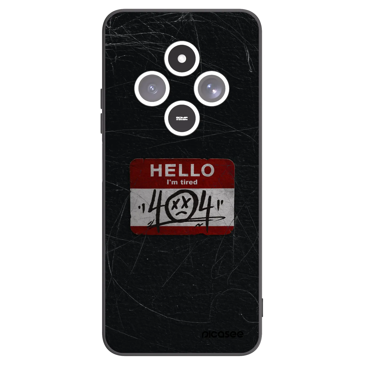 Picasee Xiaomi Redmi 14C Hülle - Schwarzes Silikon - HELLO 404