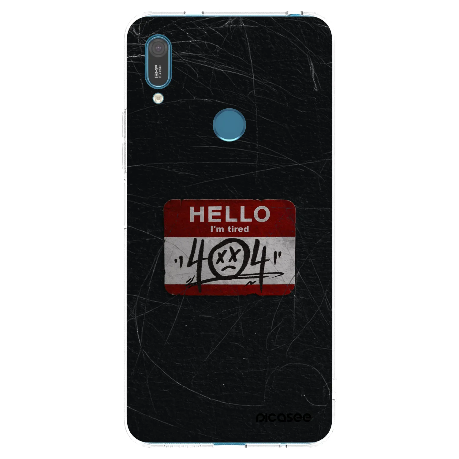 Picasee Huawei Y7 2019 Hülle - Transparentes Silikon - HELLO 404