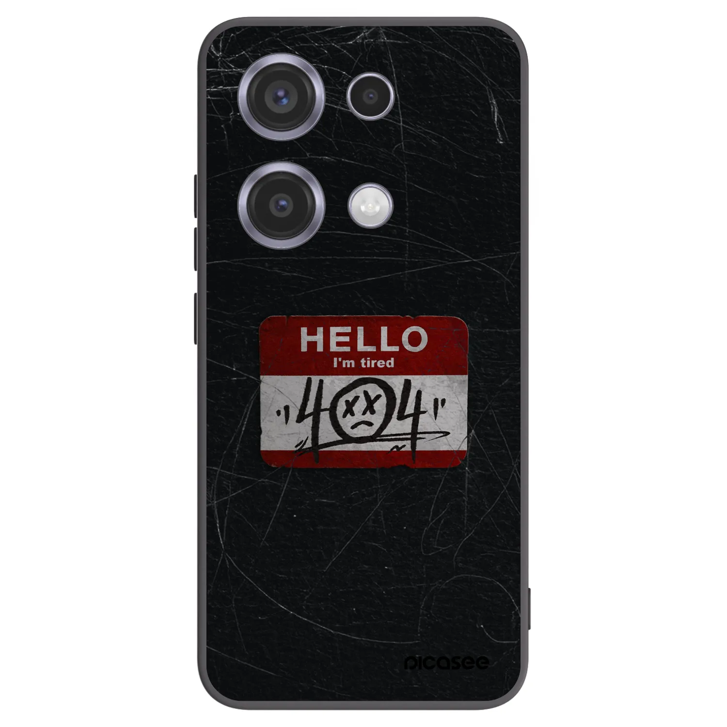 Picasee Xiaomi Redmi Note 14S Hülle - Schwarzes Silikon - HELLO 404