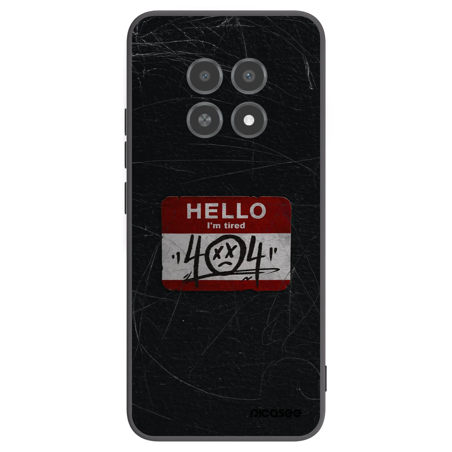 Picasee Realme 12X Hülle - Schwarzes Silikon - HELLO 404