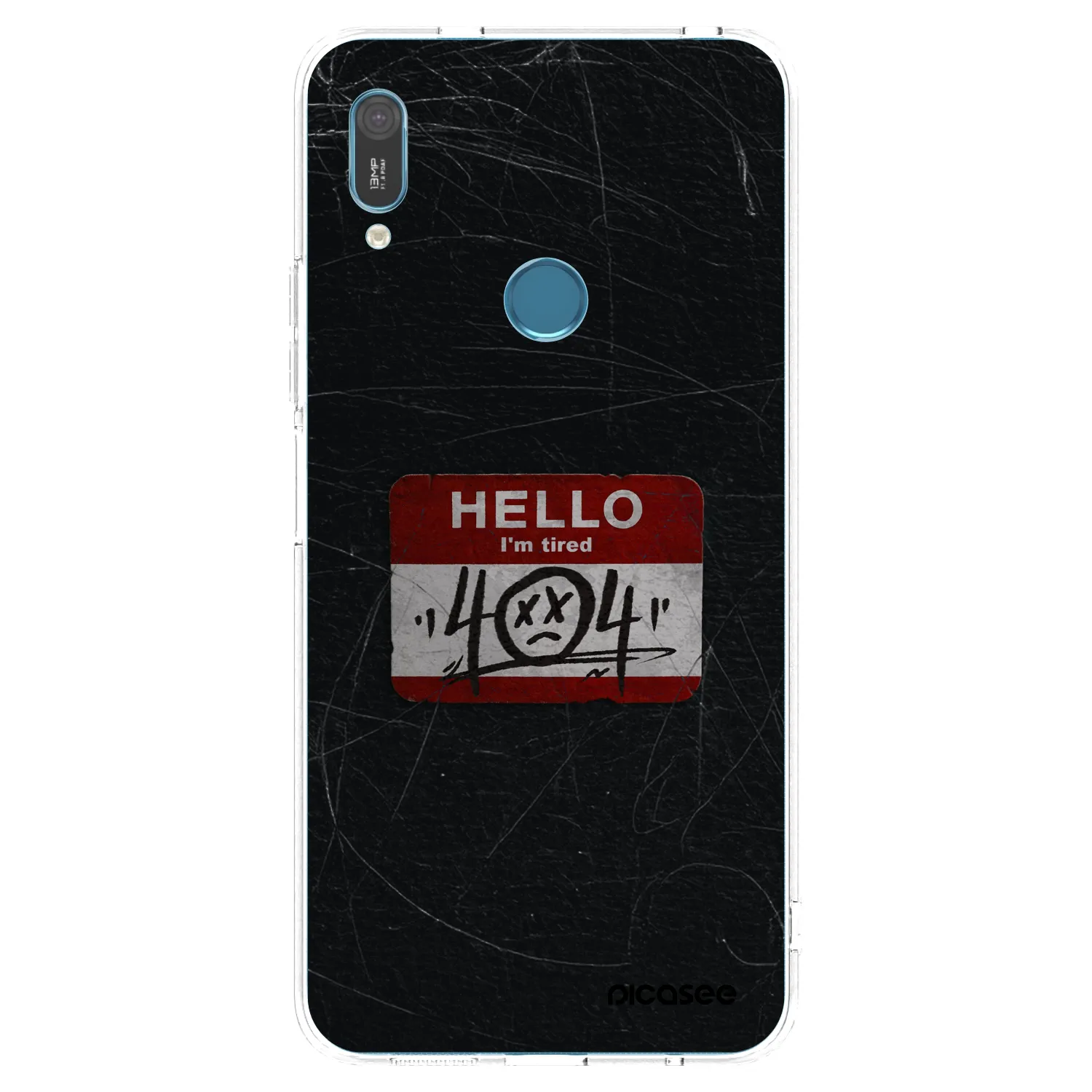 Picasee Huawei Y6 2019 Hülle - Transparentes Silikon - HELLO 404