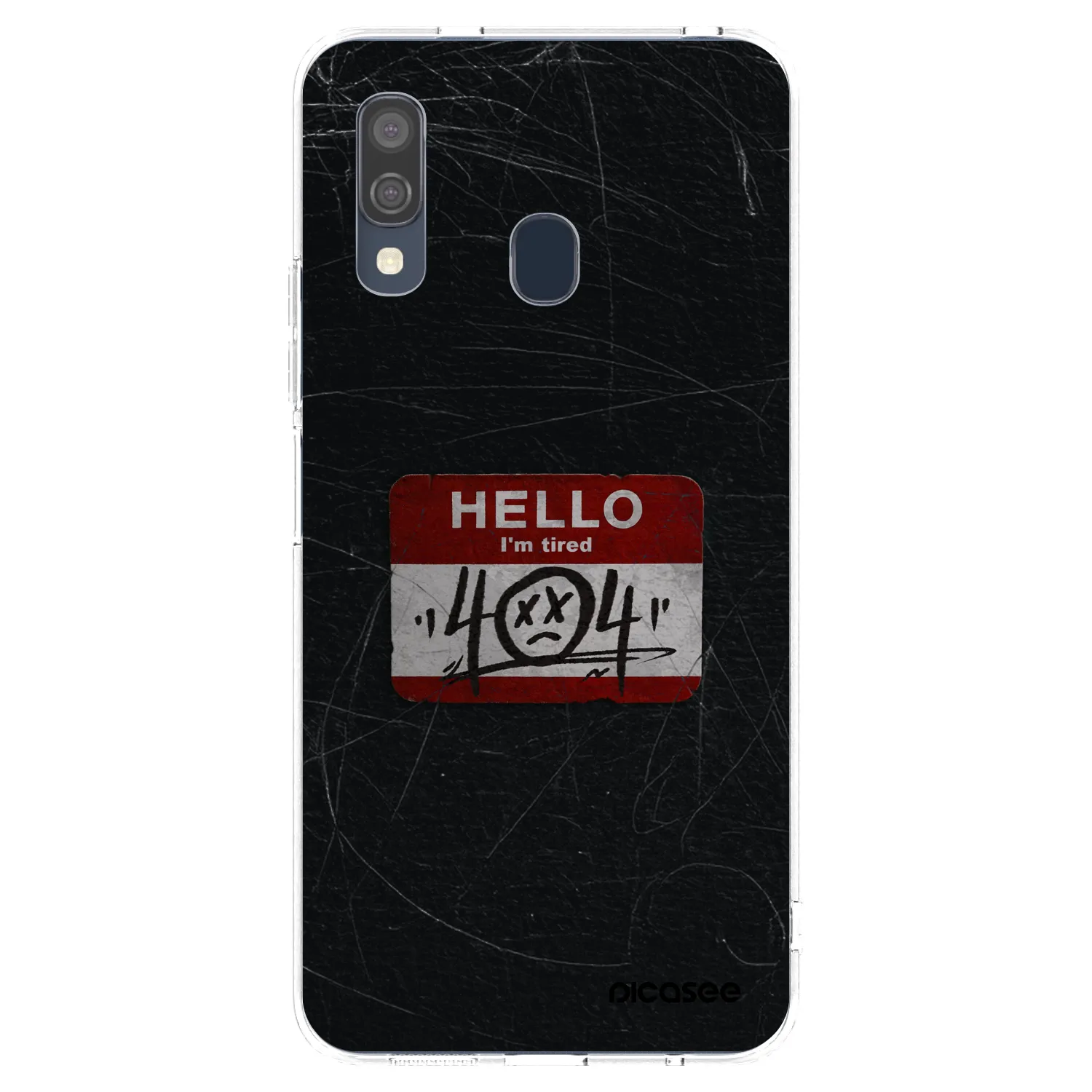 Picasee Samsung Galaxy A40 A405F Hülle - Transparentes Silikon - HELLO 404
