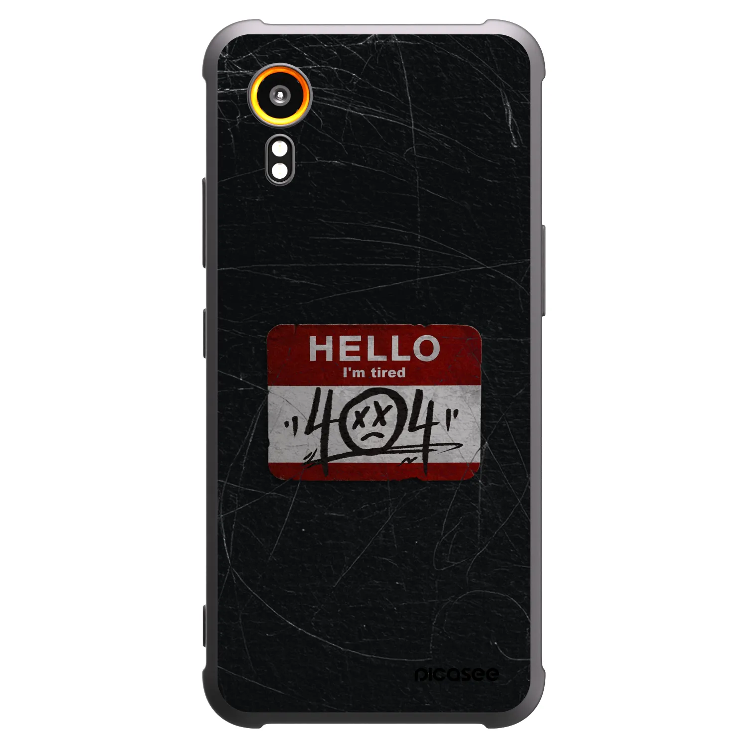 Picasee Samsung Galaxy Xcover 7 Hülle - Schwarzes Silikon - HELLO 404