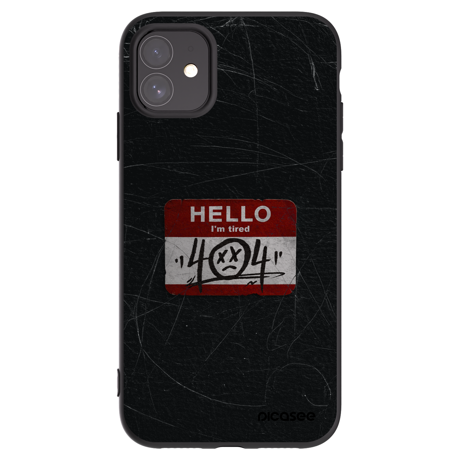 Picasee Apple iPhone 11 Hülle - Schwarzes Silikon - HELLO 404