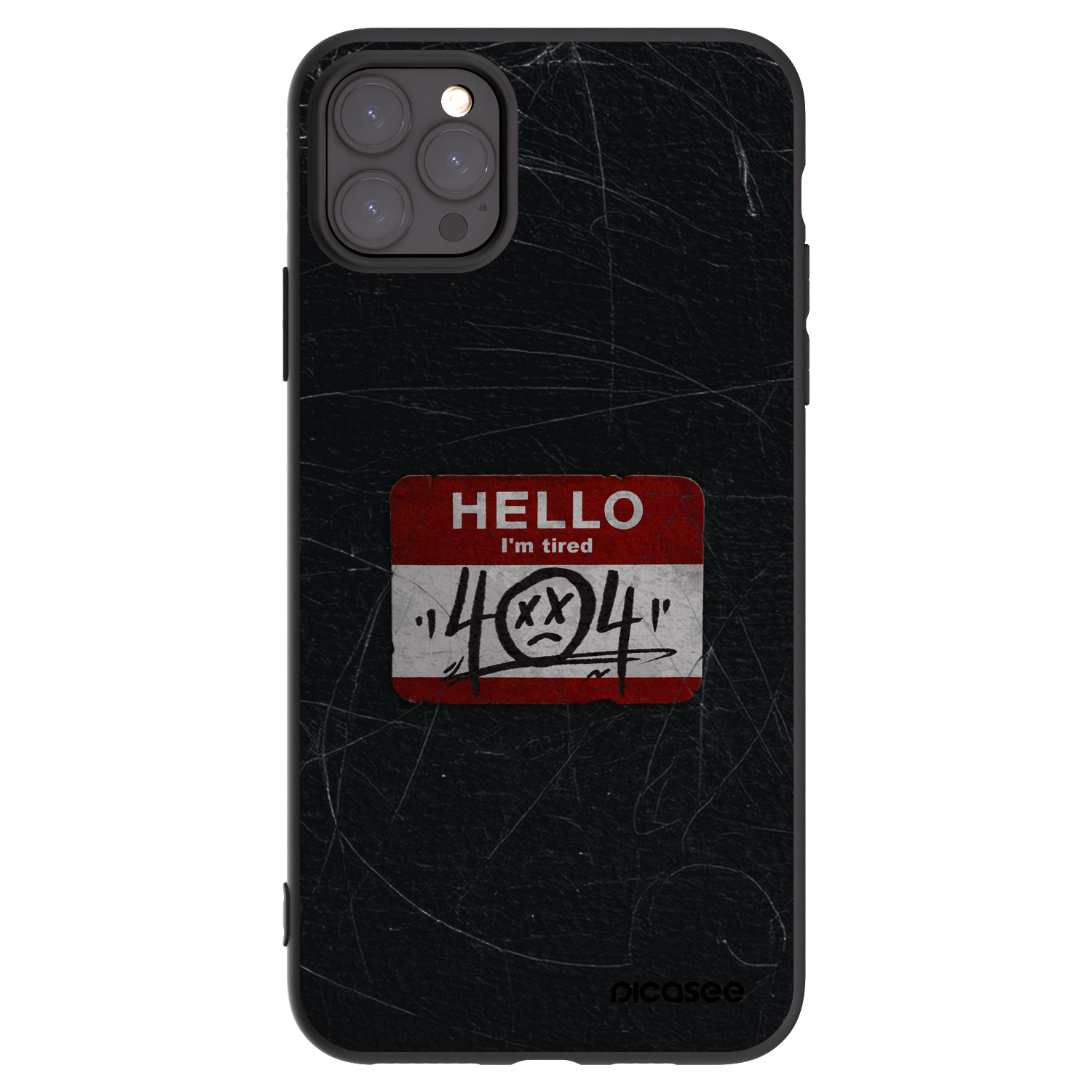 Picasee Apple iPhone 11 Pro Max Hülle - Schwarzes Silikon - HELLO 404
