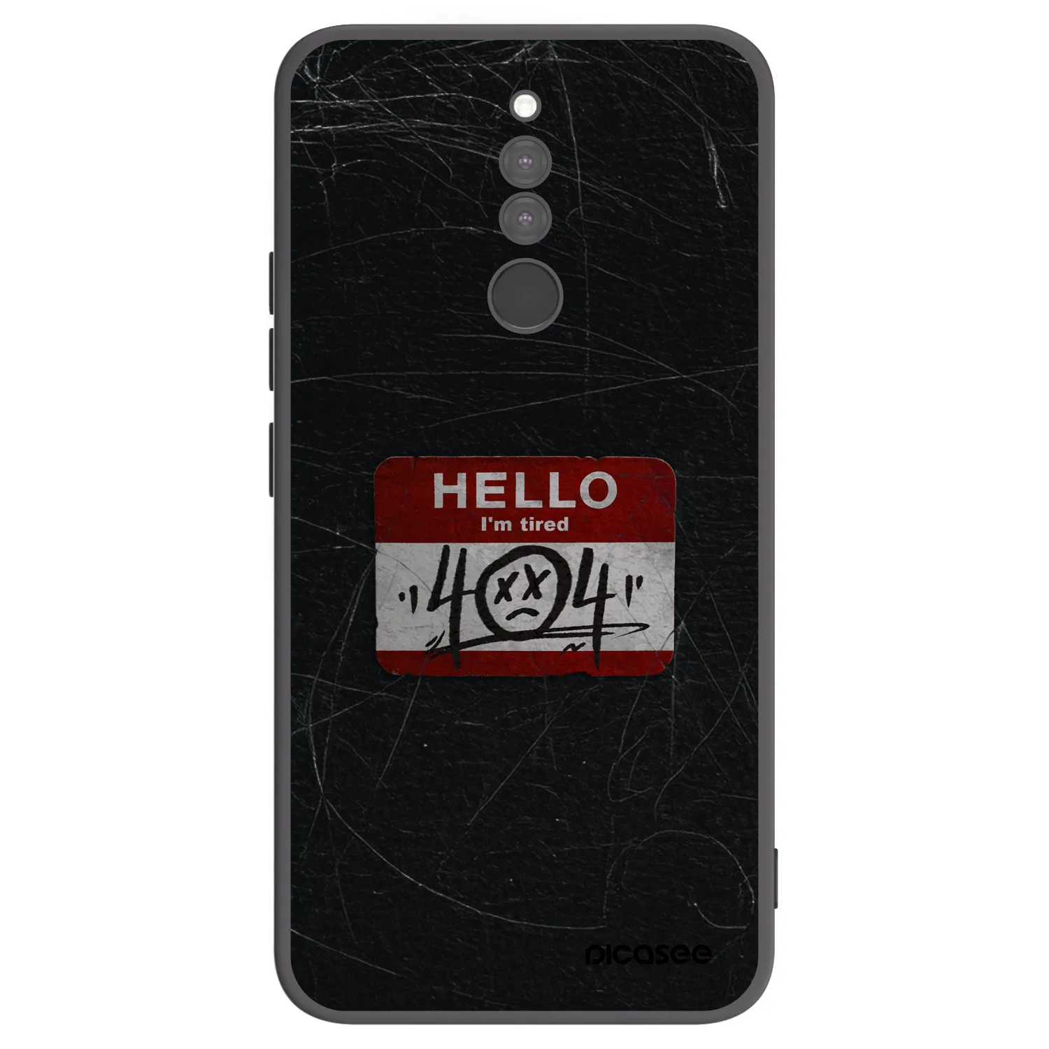Picasee Xiaomi Redmi 8 Hülle - Schwarzes Silikon - HELLO 404