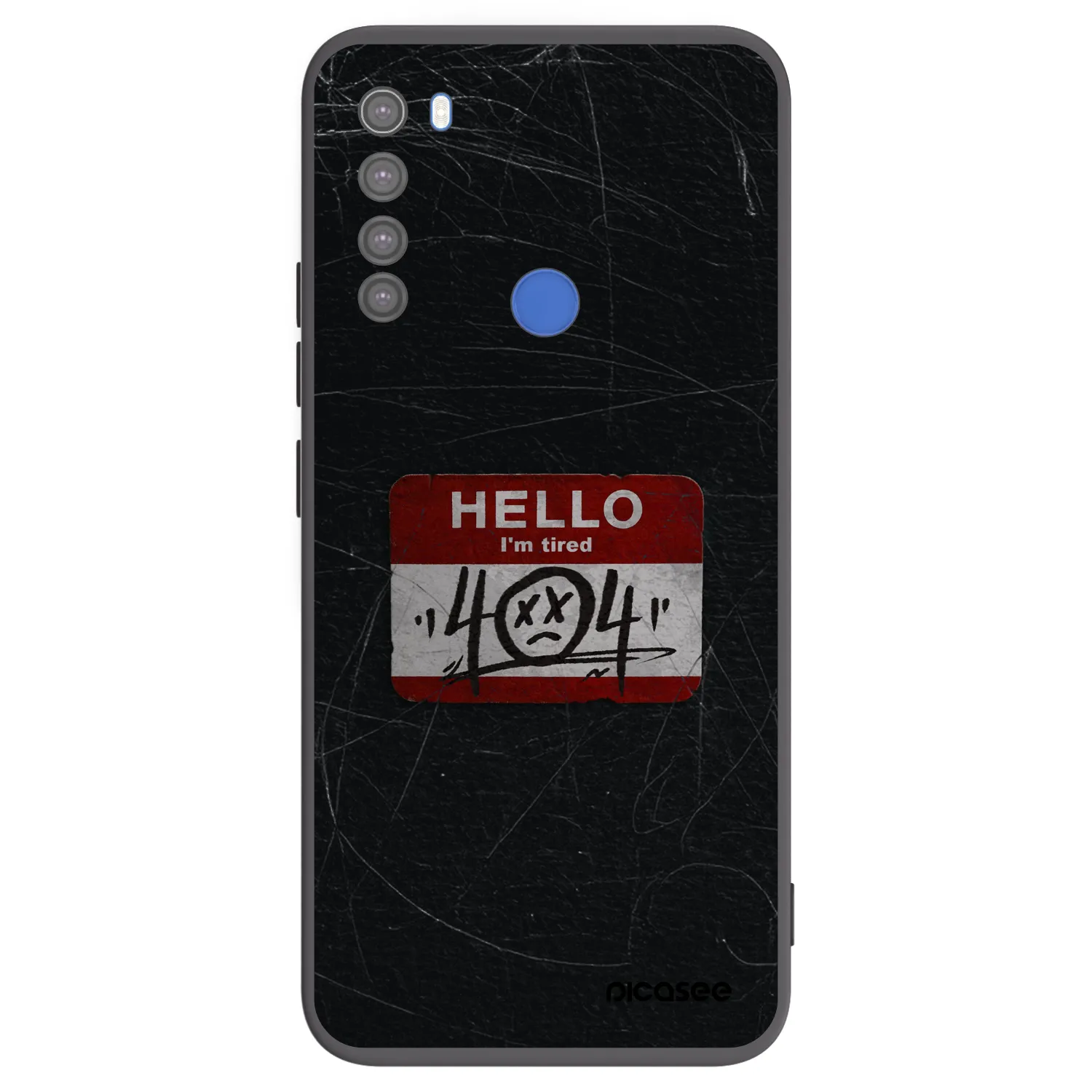 Picasee Xiaomi Redmi Note 8T Hülle - Schwarzes Silikon - HELLO 404