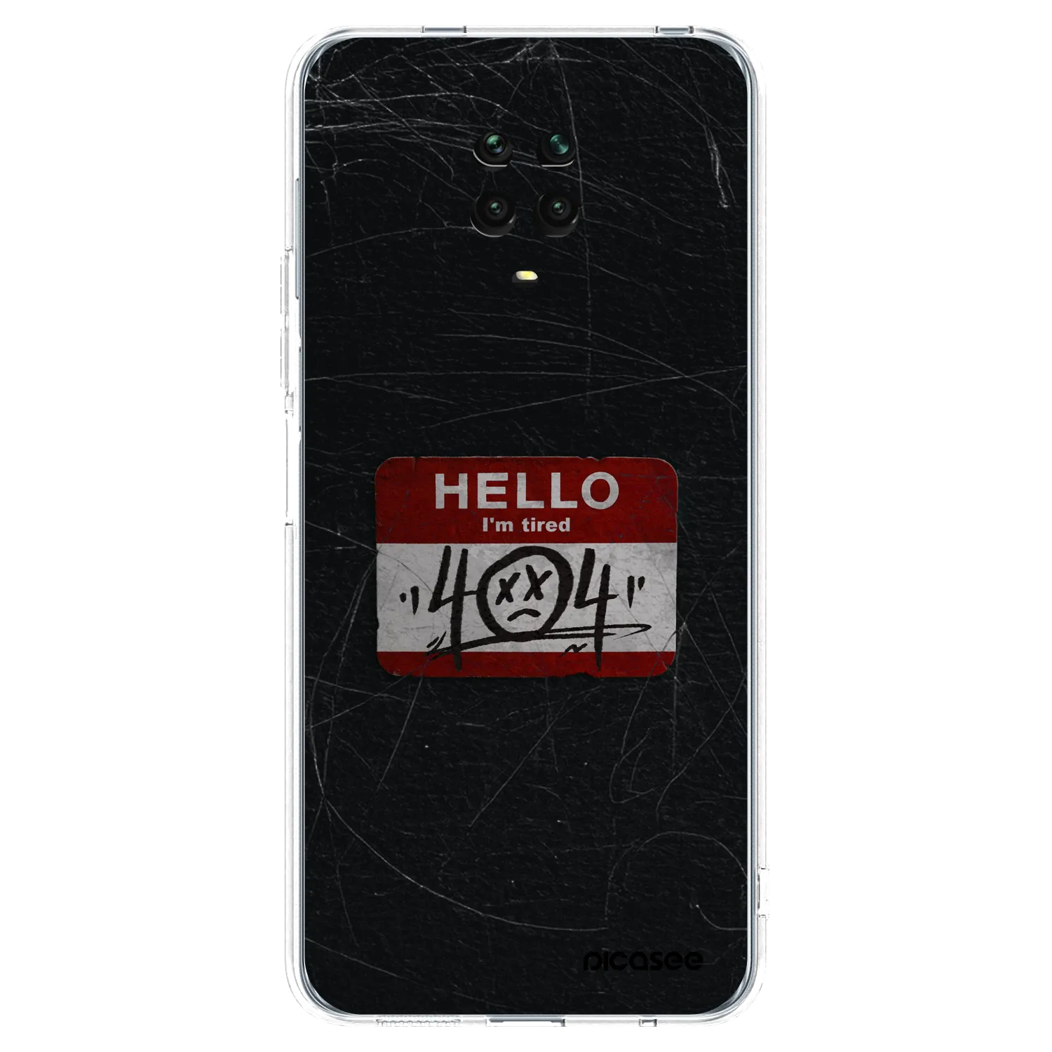 Picasee Xiaomi Redmi Note 9 Pro Hülle - Transparentes Silikon - HELLO 404