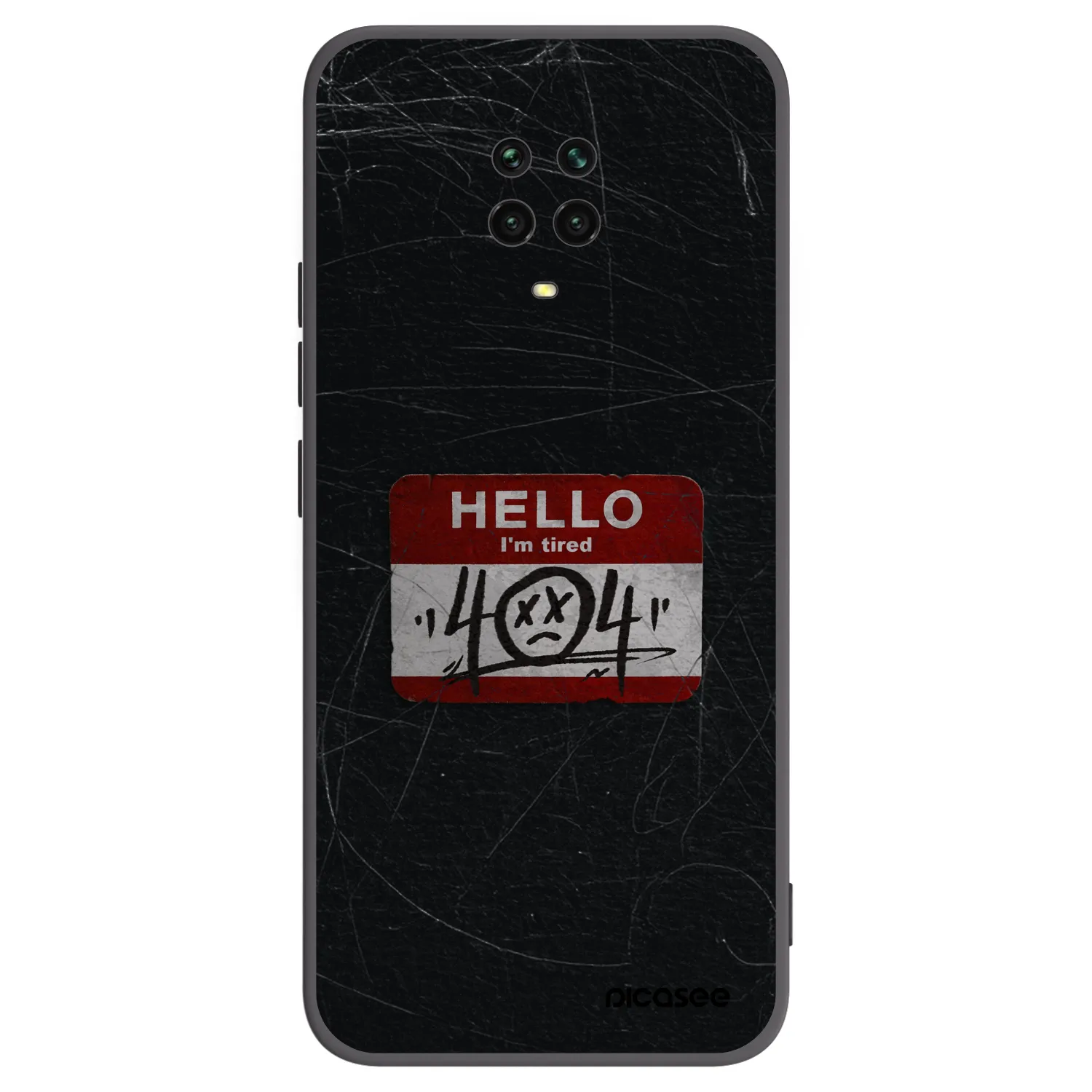 Picasee Xiaomi Redmi Note 9 Pro Hülle - Schwarzes Silikon - HELLO 404