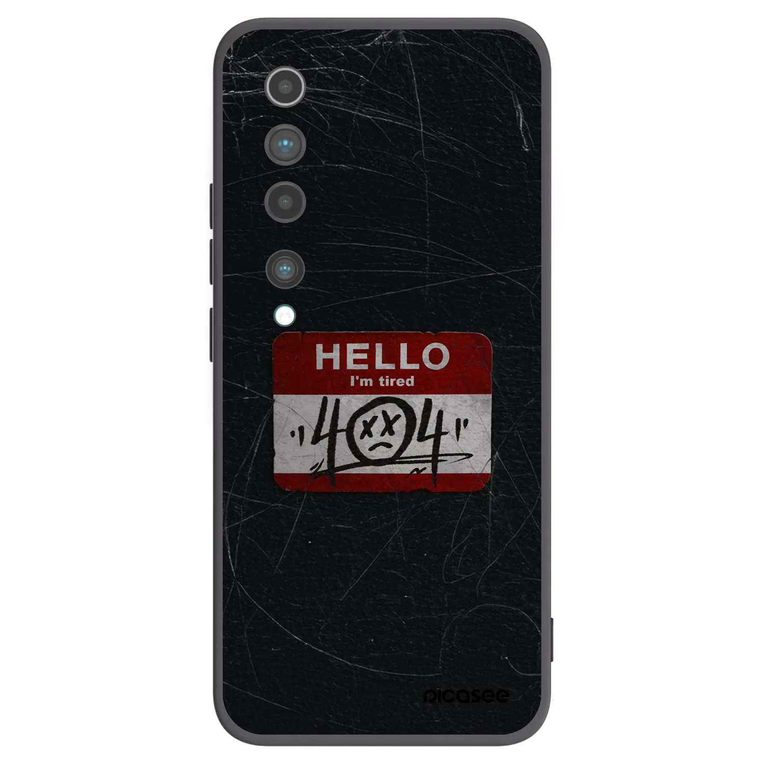 Picasee Xiaomi Mi 10 Hülle - Schwarzes Silikon - HELLO 404