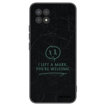 Picasee Realme 8i Hülle - Schwarzes Silikon - LEFT A MARK