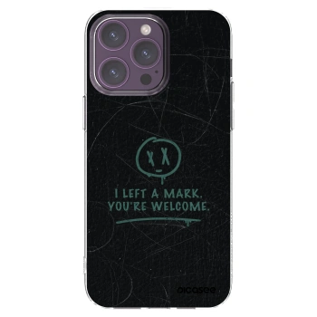 Picasee Apple iPhone 14 Pro Max Hülle - Transparentes Silikon - LEFT A MARK