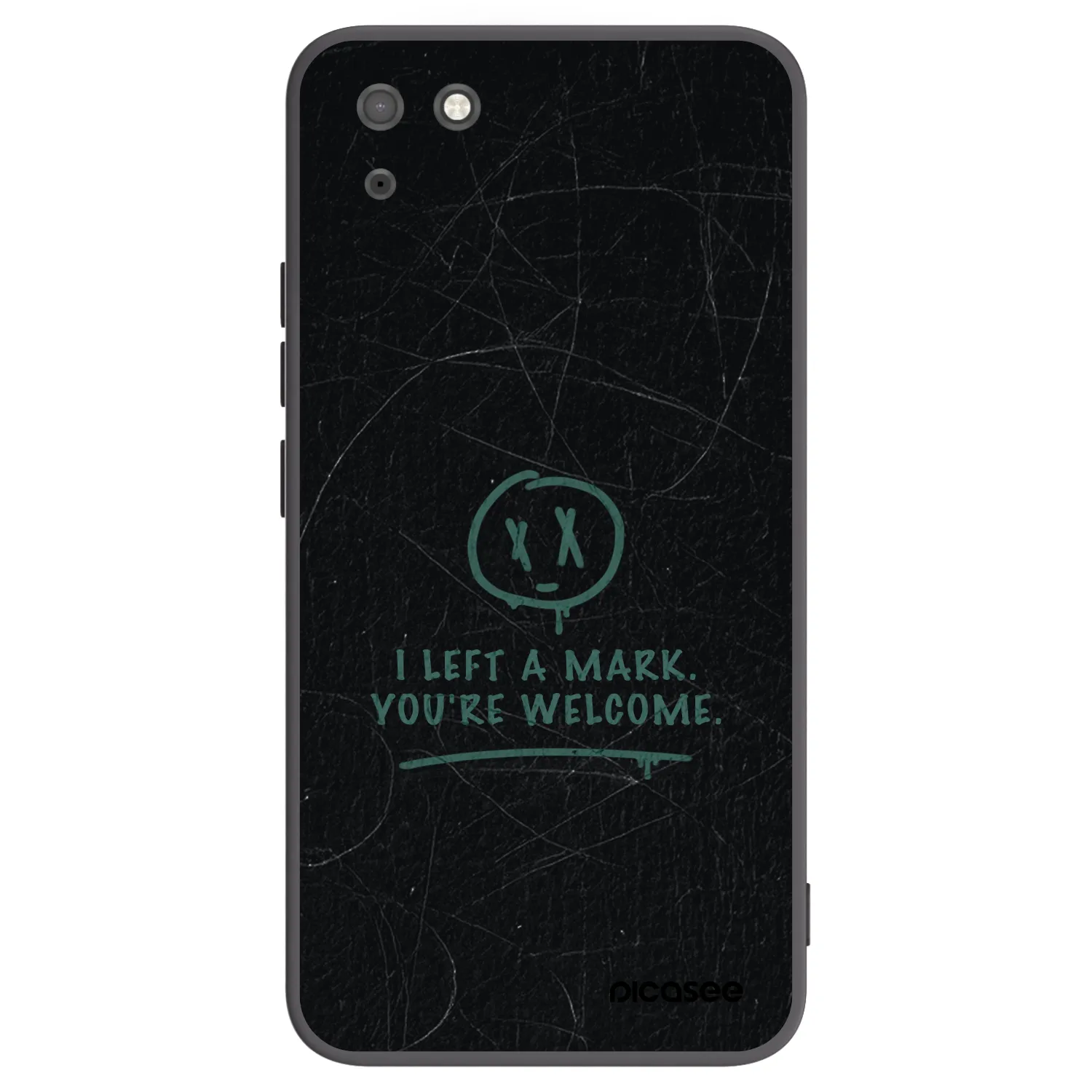 Picasee Huawei Y5P Hülle - Schwarzes Silikon - LEFT A MARK