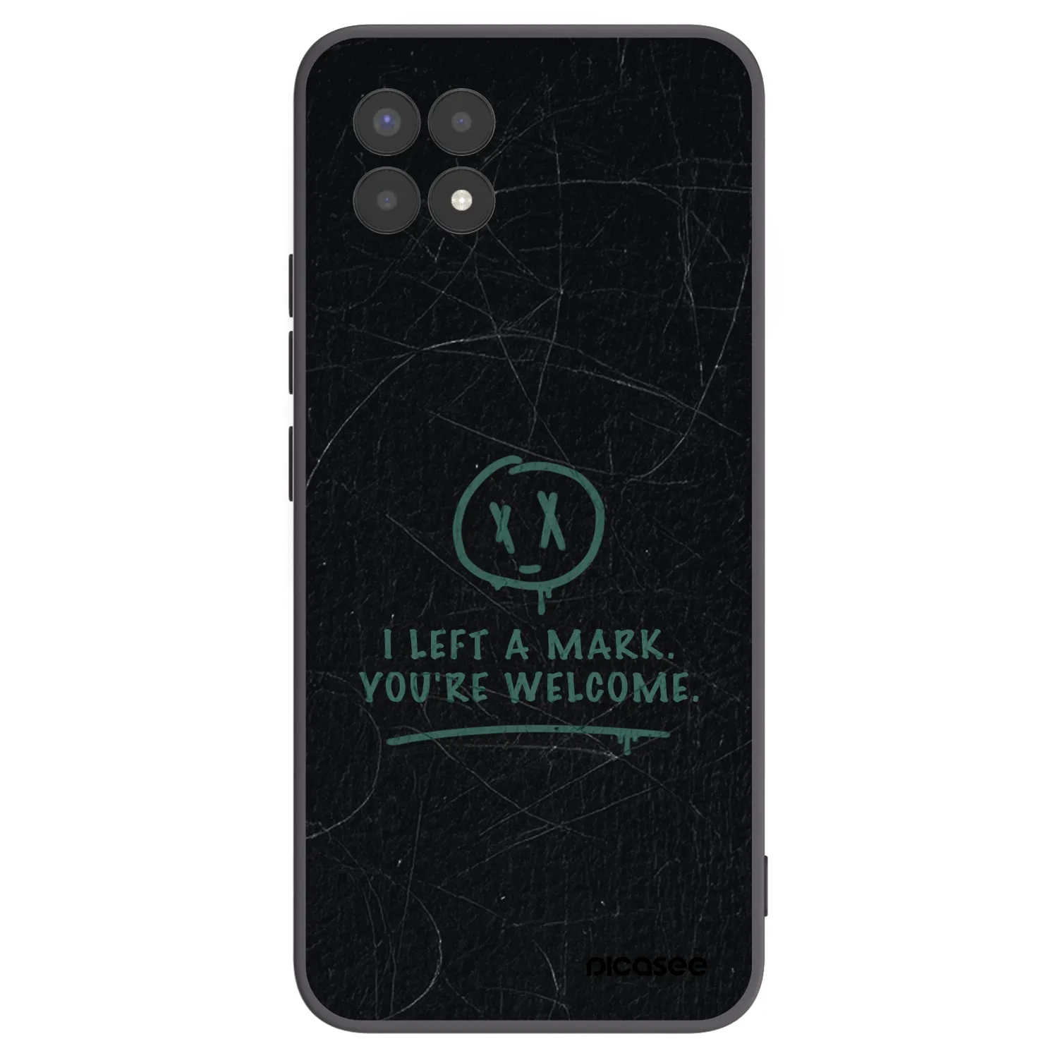 Picasee Realme 8i Hülle - Schwarzes Silikon - LEFT A MARK