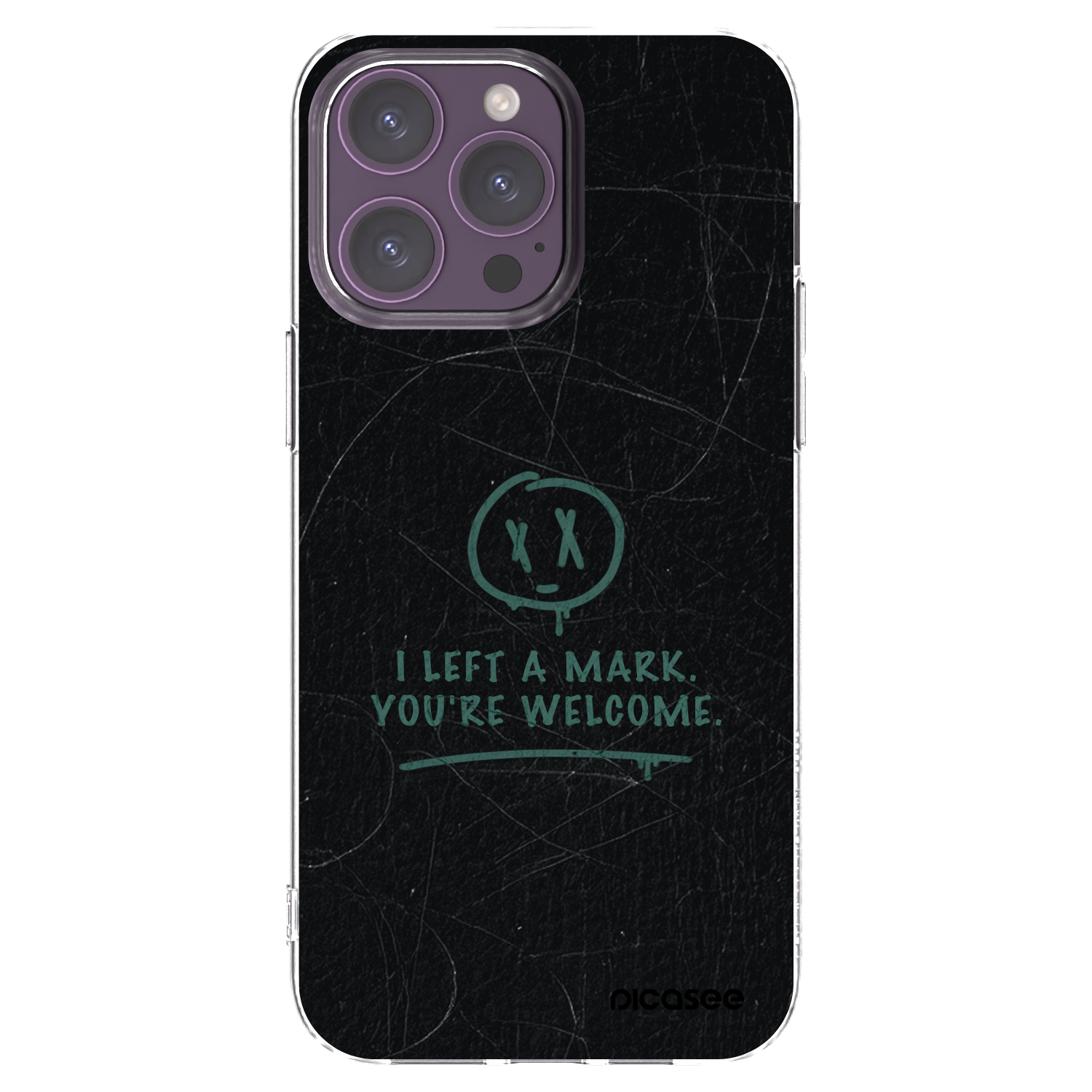 Picasee Apple iPhone 14 Pro Max Hülle - Transparentes Silikon - LEFT A MARK