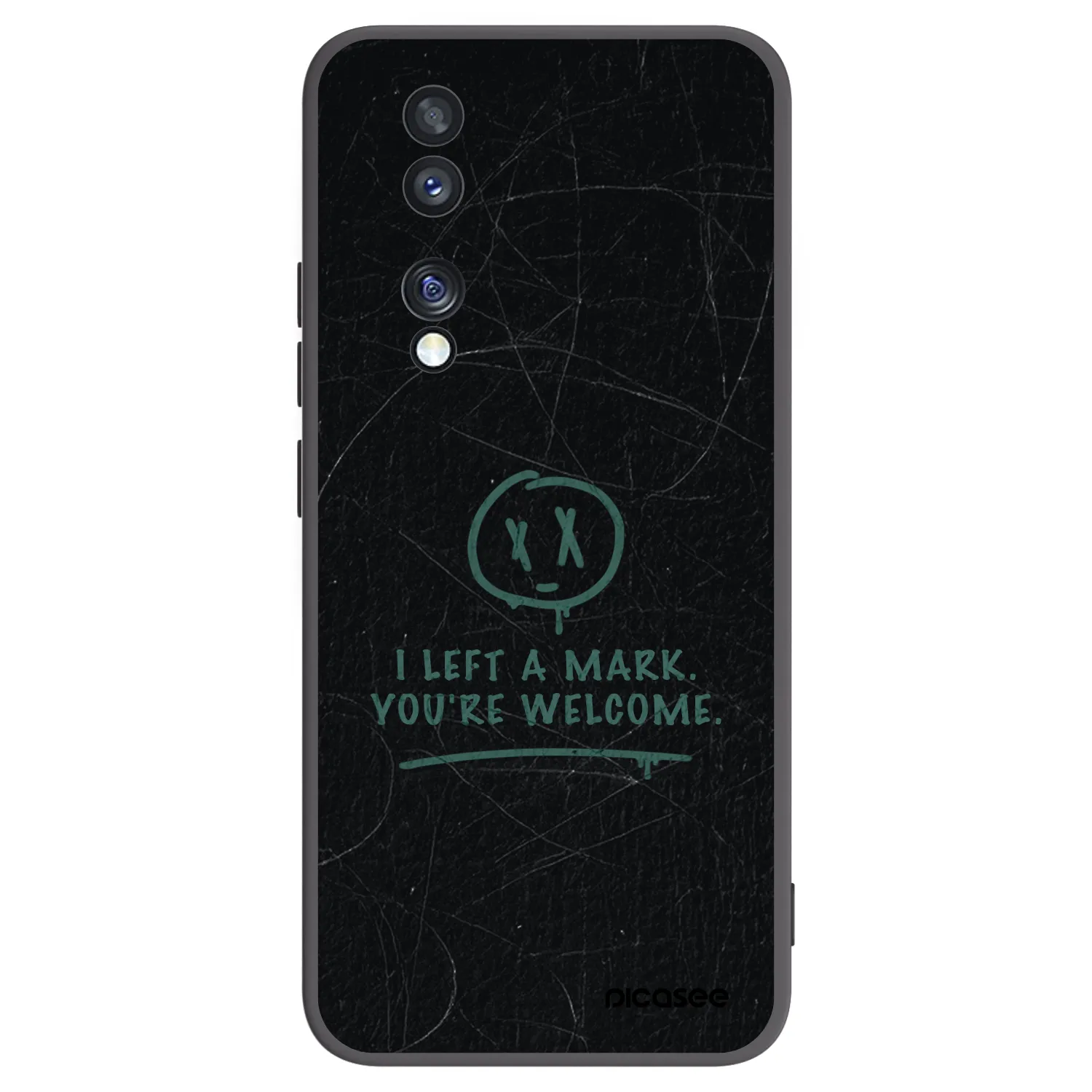 Picasee Honor 70 Hülle - Schwarzes Silikon - LEFT A MARK