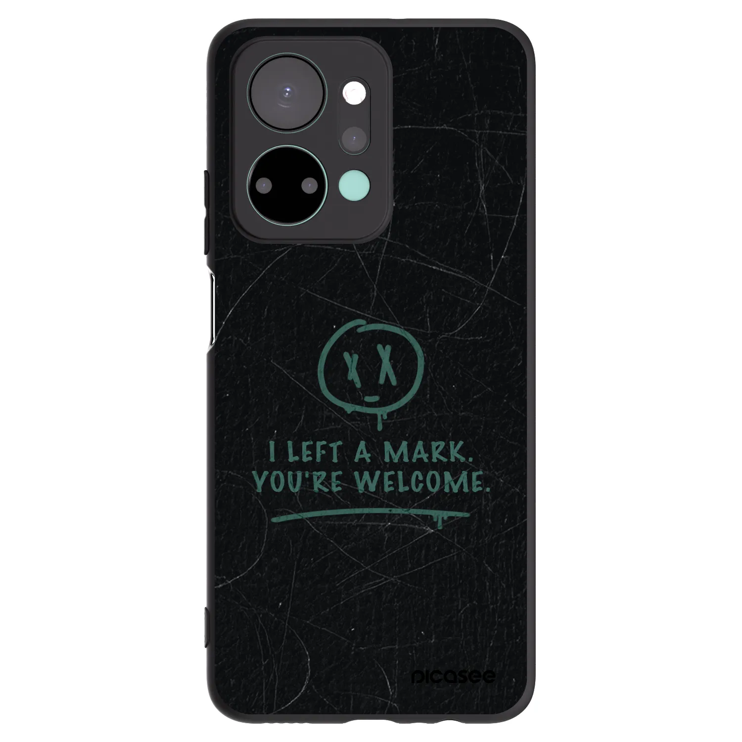Picasee Honor X7a Hülle - Schwarzes Silikon - LEFT A MARK