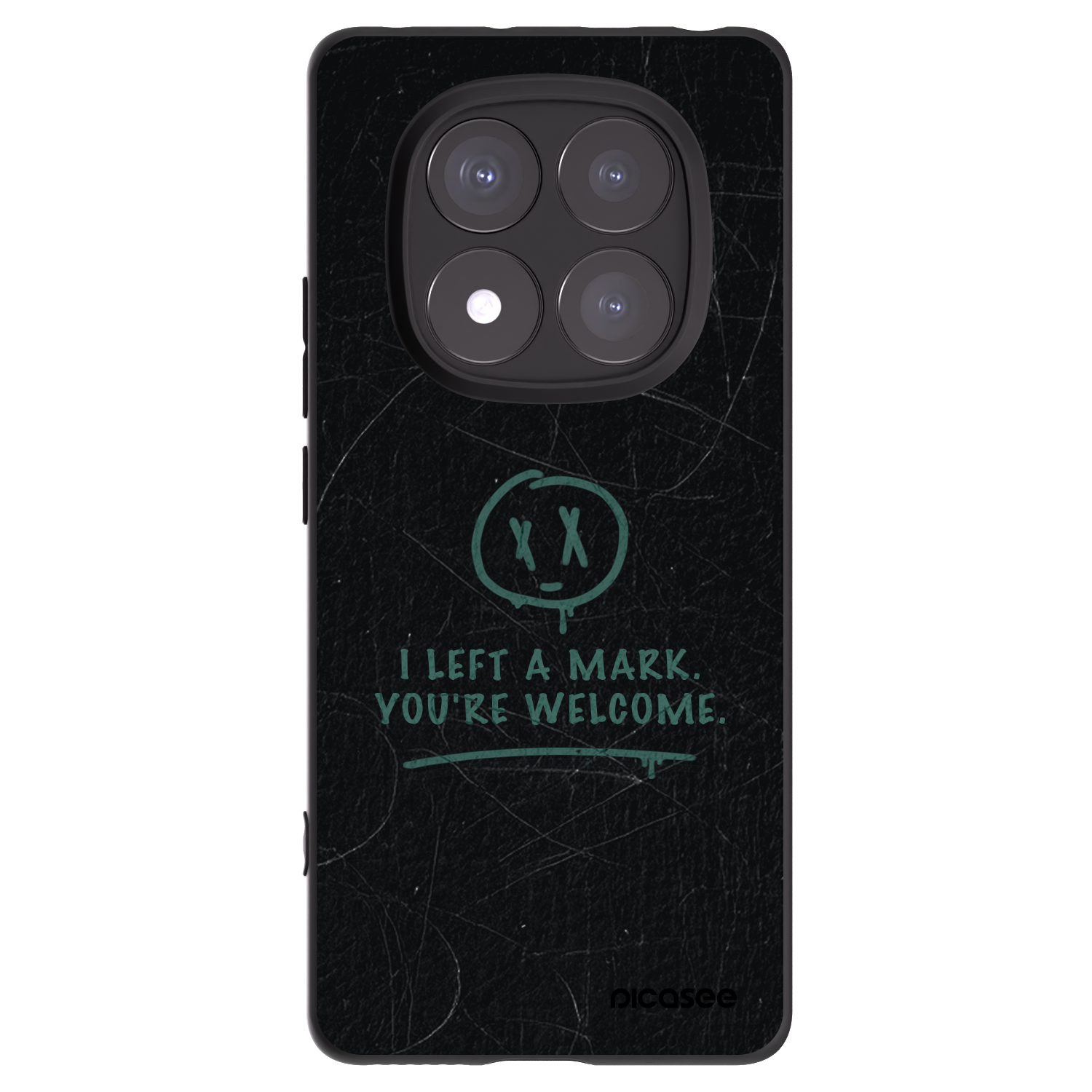 Picasee Xiaomi Redmi Note 14 Pro 5G Hülle - Schwarzes Silikon - LEFT A MARK