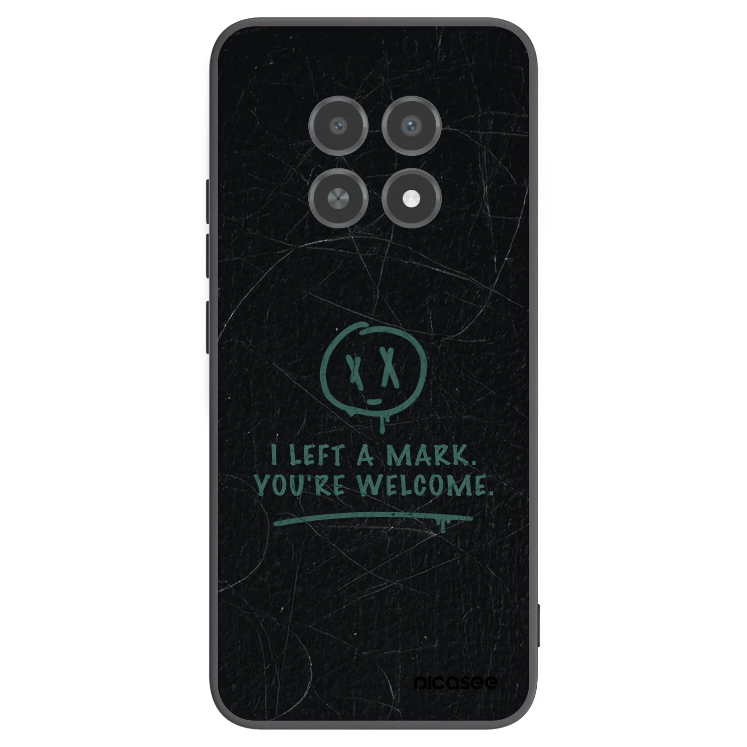 Picasee Realme 12X Hülle - Schwarzes Silikon - LEFT A MARK