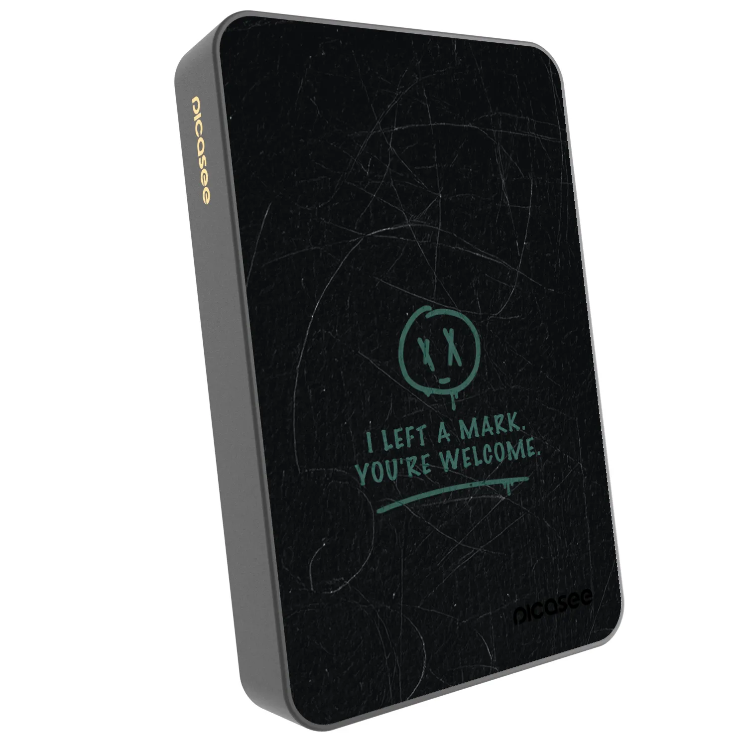 Picasee Powerbank mit MagSafe 10 000 mAh Grau - LEFT A MARK