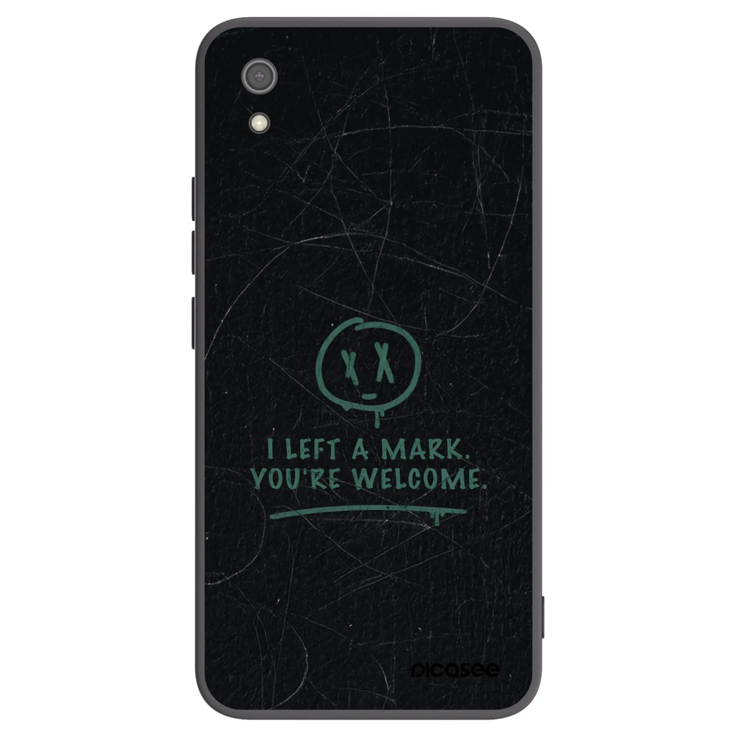 Picasee Xiaomi Redmi 7A Hülle - Schwarzes Silikon - LEFT A MARK