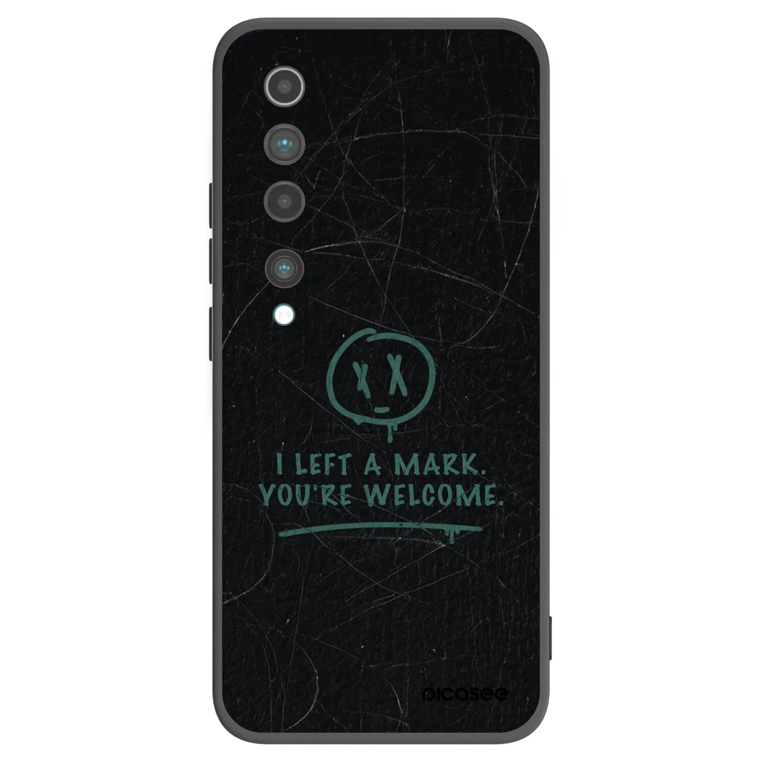 Picasee Xiaomi Mi 10 Hülle - Schwarzes Silikon - LEFT A MARK