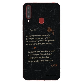 Picasee Samsung Galaxy A20s Hülle - Transparentes Silikon - POET