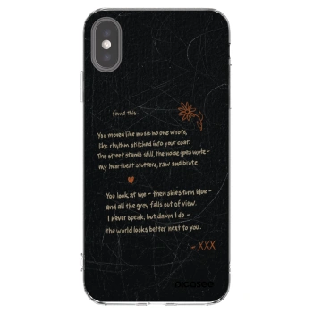 Picasee Apple iPhone XS Max Hülle - Transparentes Silikon - POET