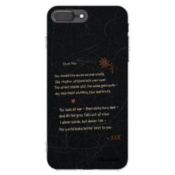 Picasee Apple iPhone 7 Plus Hülle - Transparentes Silikon - POET
