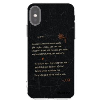 Picasee Apple iPhone X/XS Hülle - Transparentes Silikon - POET