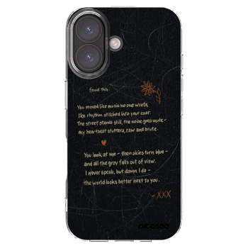 Picasee Apple iPhone 16 Hülle - Transparentes Silikon - POET