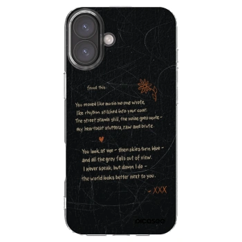 Picasee Apple iPhone 16 Plus Hülle - Transparentes Silikon - POET