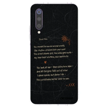 Picasee Xiaomi Mi 9 Hülle - Transparentes Silikon - POET