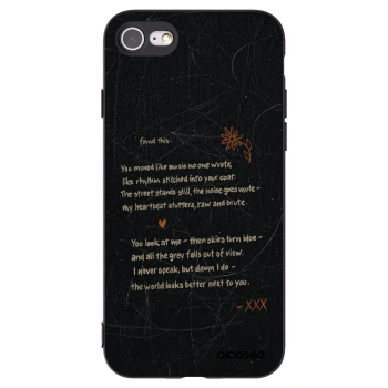 Picasee Apple iPhone SE 2020 Hülle - Schwarzes Silikon - POET