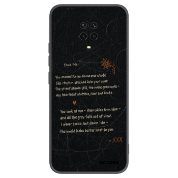 Picasee Xiaomi Redmi Note 9 Pro Hülle - Schwarzes Silikon - POET