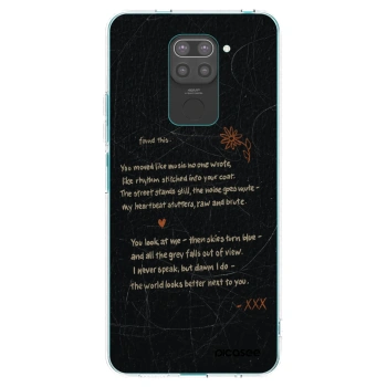 Picasee Xiaomi Redmi Note 9 Hülle - Schwarzes Silikon - POET