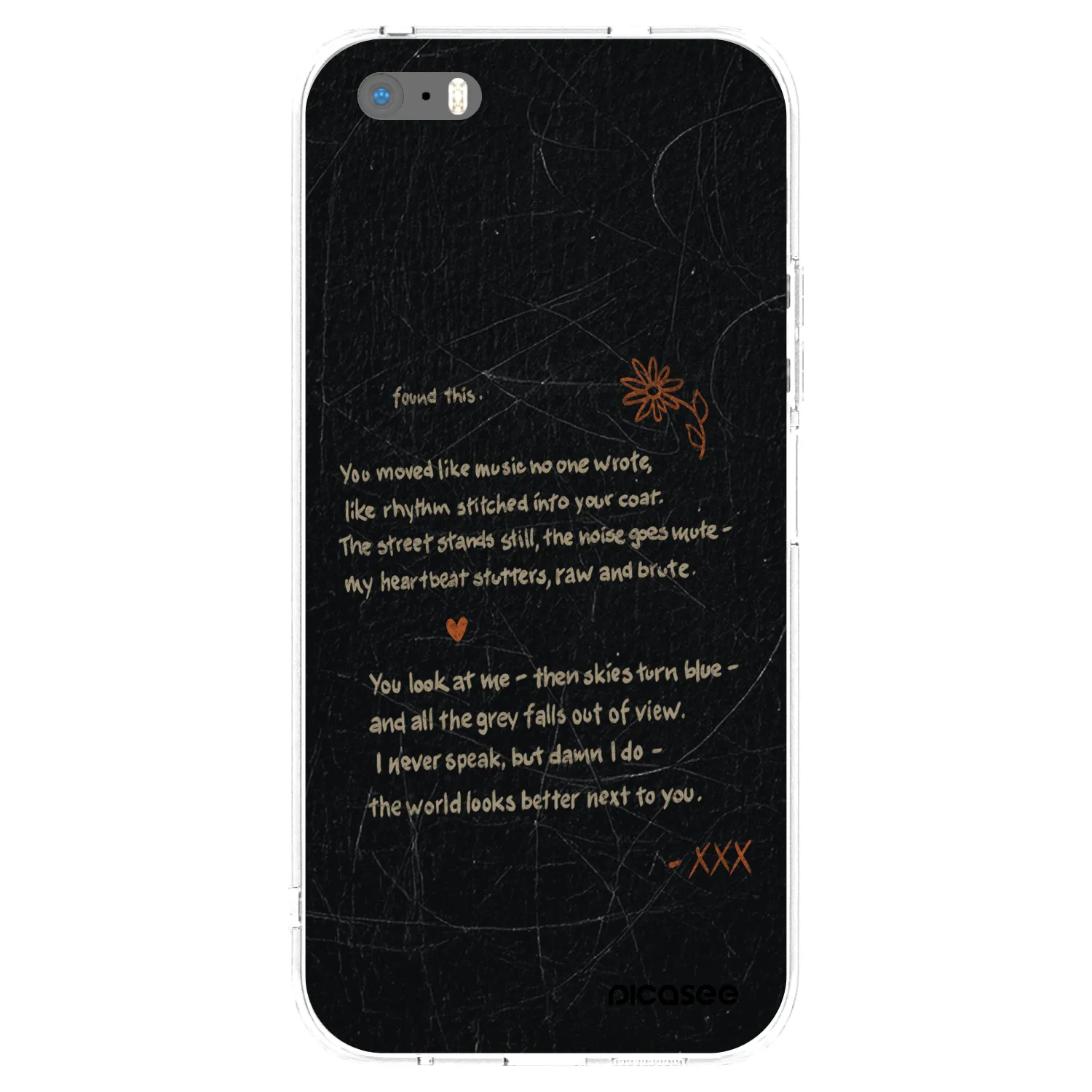 Picasee Apple iPhone 5/5S/SE Hülle - Transparentes Silikon - POET