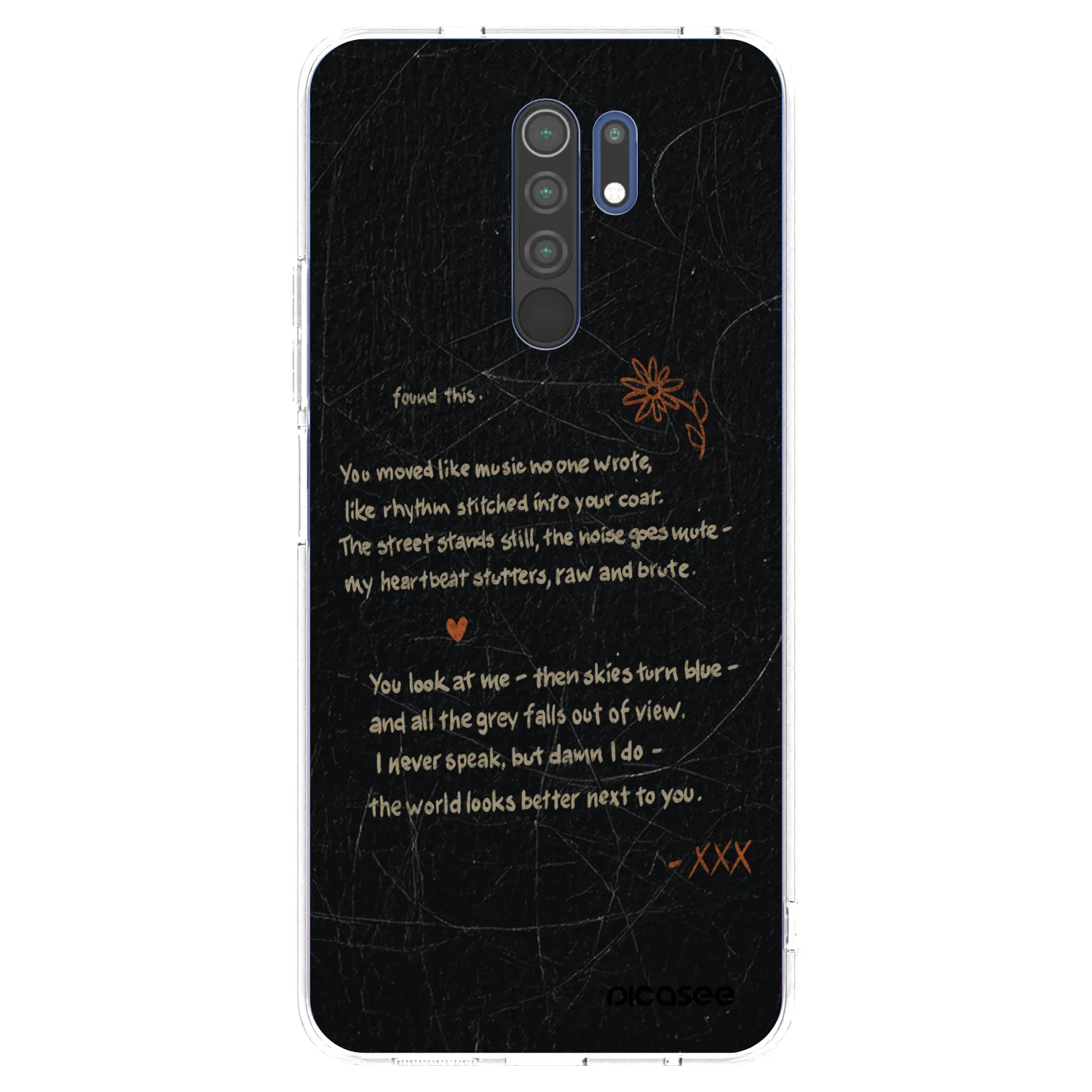 Picasee Xiaomi Redmi 9 Hülle - Transparentes Silikon - POET