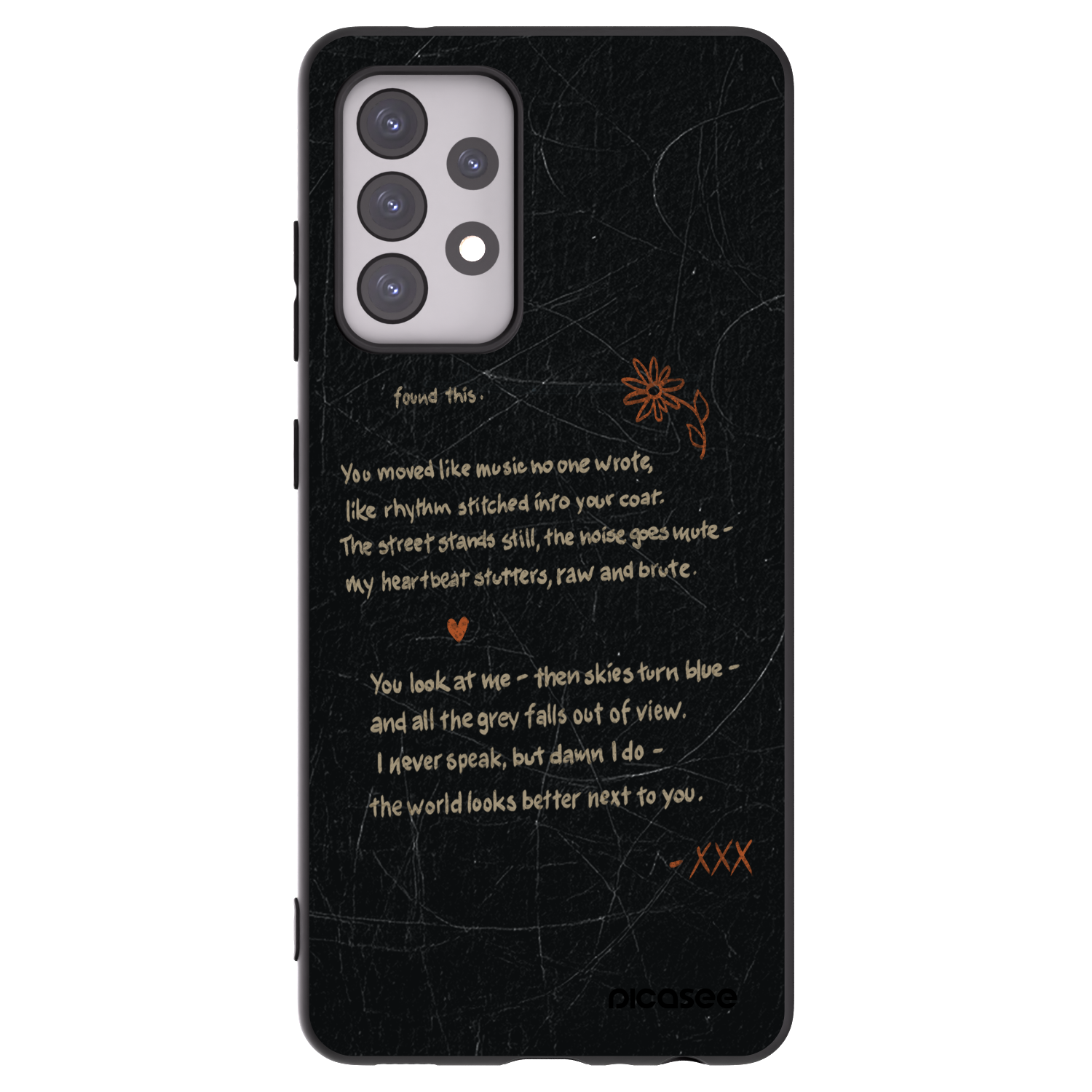 Picasee Samsung Galaxy A52 5G A525F Hülle - Schwarzes Silikon - POET