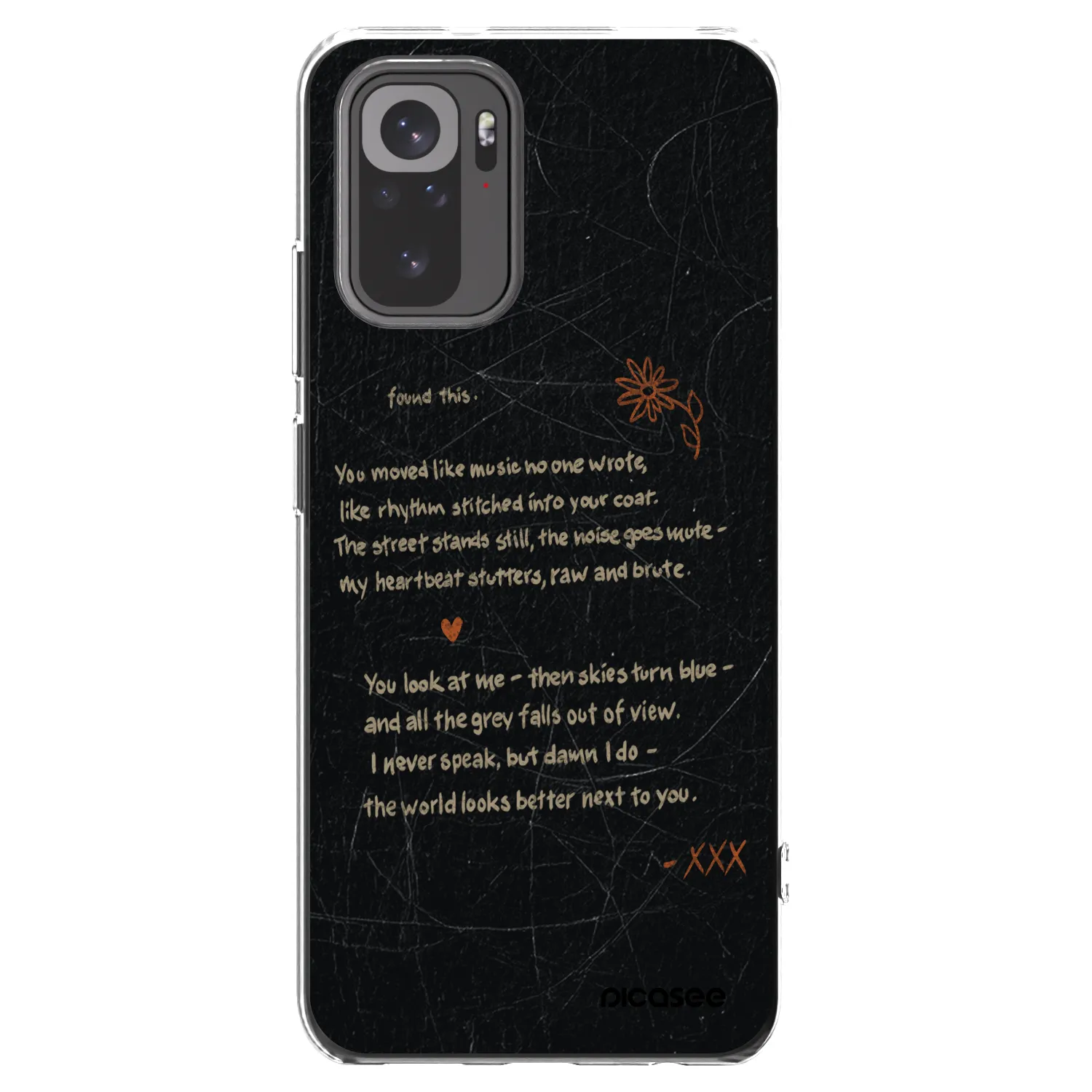 Picasee Xiaomi Redmi Note 10S Hülle - Transparentes Silikon - POET