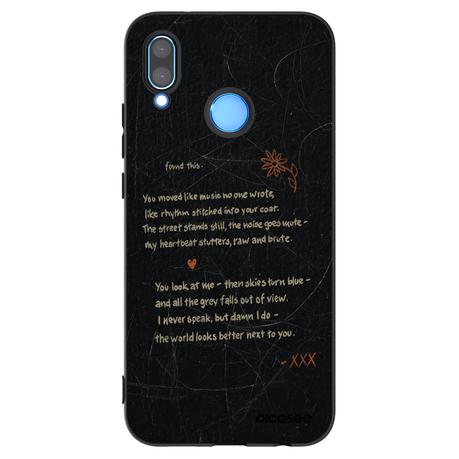 Picasee Huawei P20 Lite Hülle - Schwarzes Silikon - POET