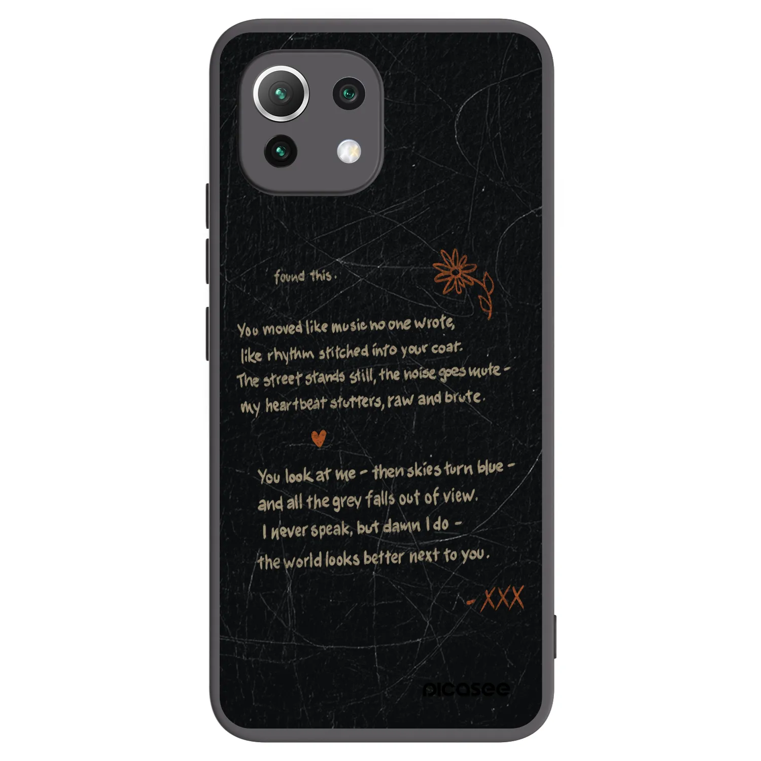 Picasee Xiaomi Mi 11 Lite Hülle - Schwarzes Silikon - POET