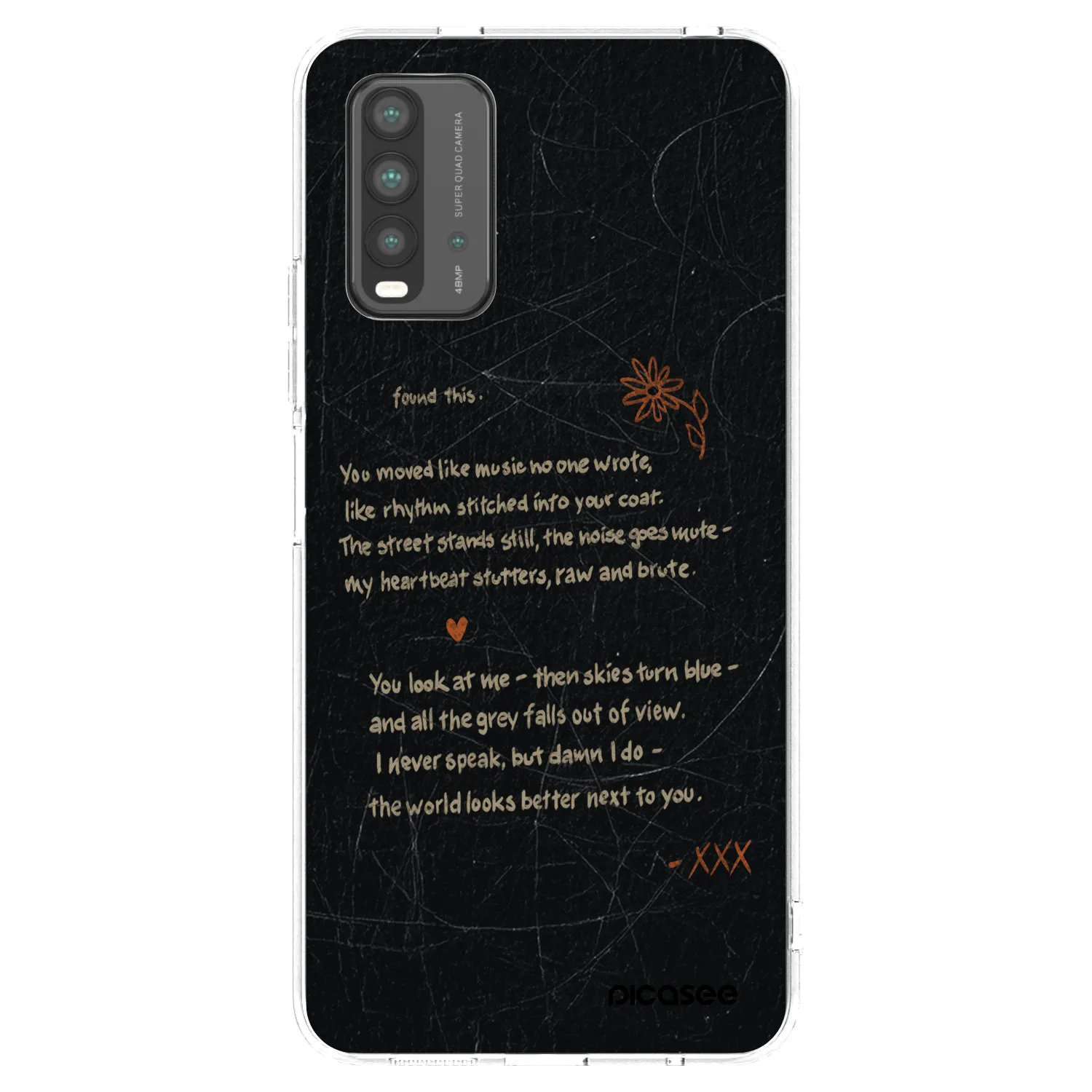 Picasee Xiaomi Redmi 9T Hülle - Schwarzes Silikon - POET