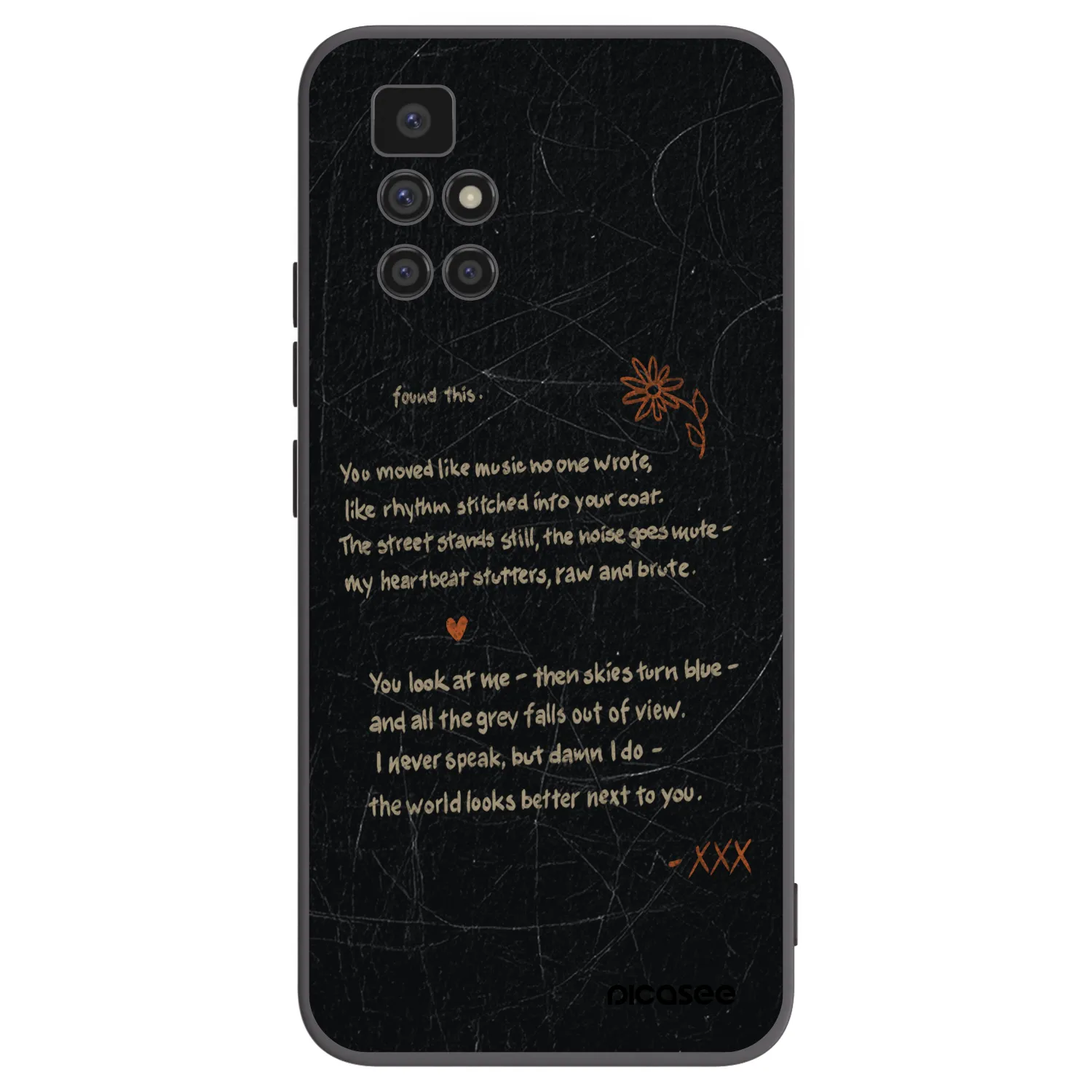 Picasee Xiaomi Redmi 10 Hülle - Schwarzes Silikon - POET