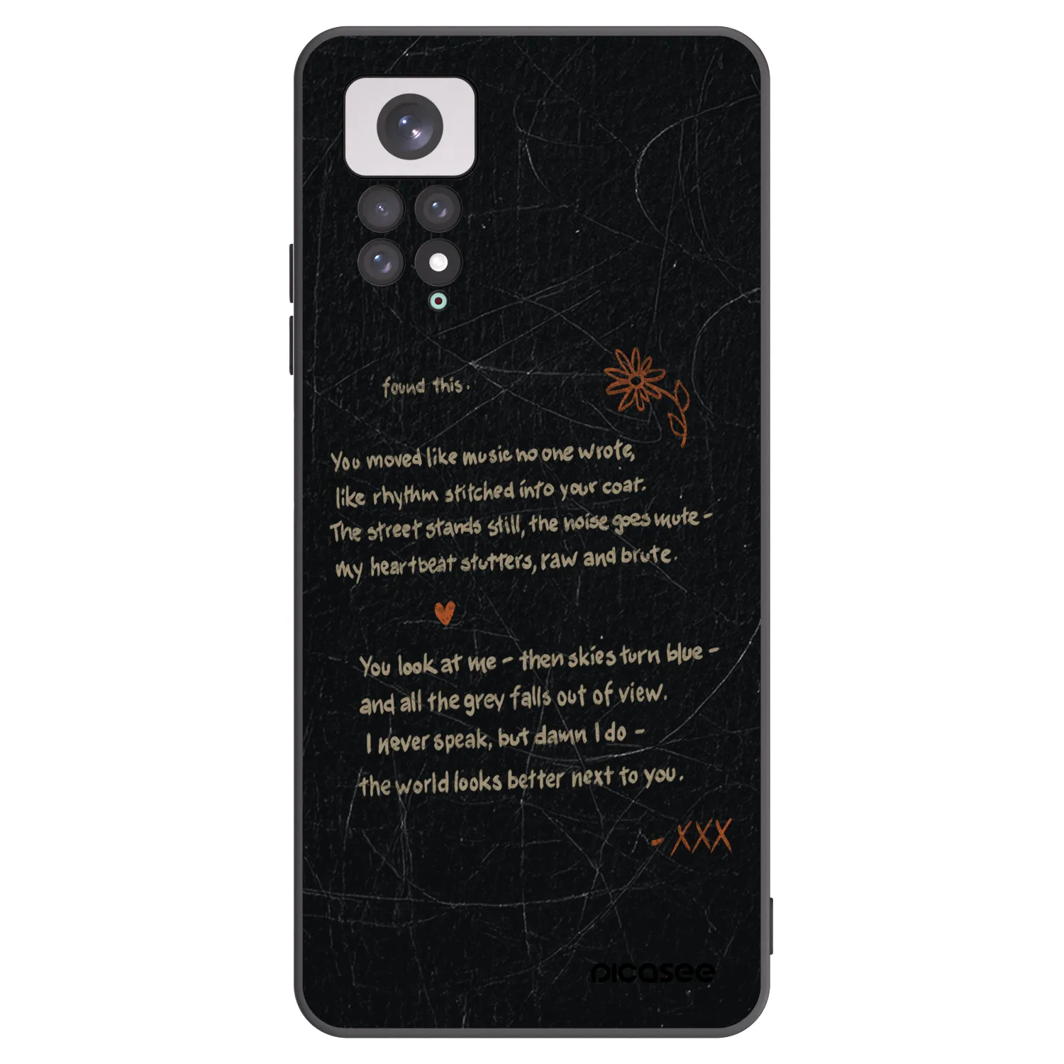 Picasee Xiaomi Redmi Note 11 Hülle - Schwarzes Silikon - POET