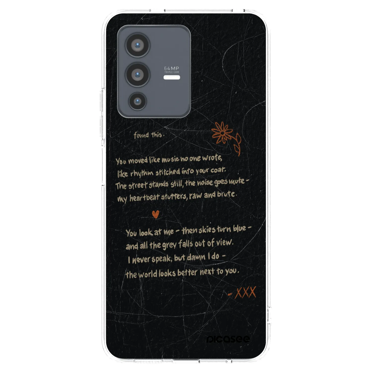 Picasee Vivo V23 5G Hülle - Transparentes Silikon - POET