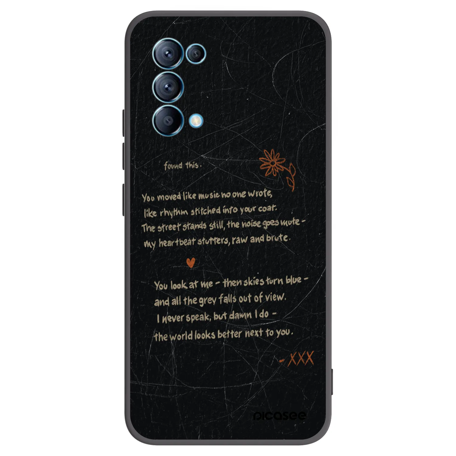 Picasee OPPO Reno 5 5G Hülle - Schwarzes Silikon - POET