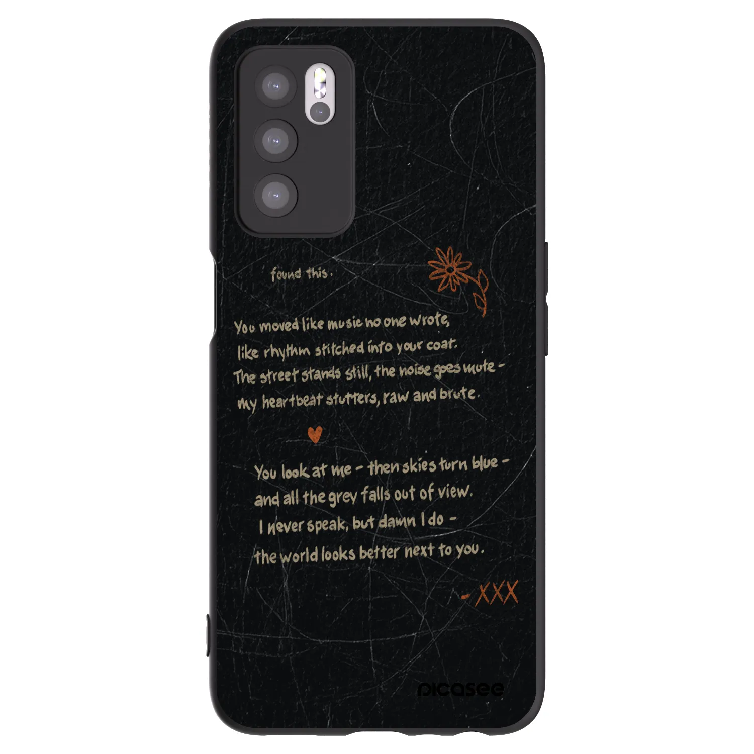Picasee OPPO A16 Hülle - Schwarzes Silikon - POET