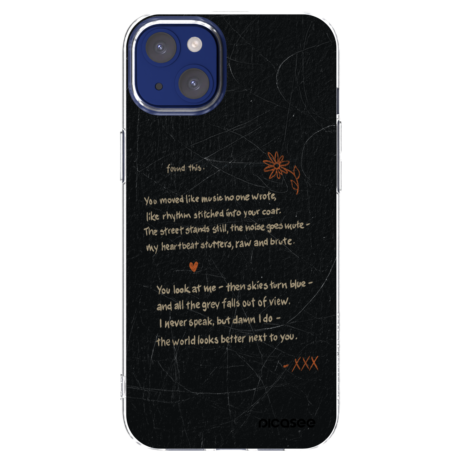 Picasee Apple iPhone 14 Plus Hülle - Transparentes Silikon - POET