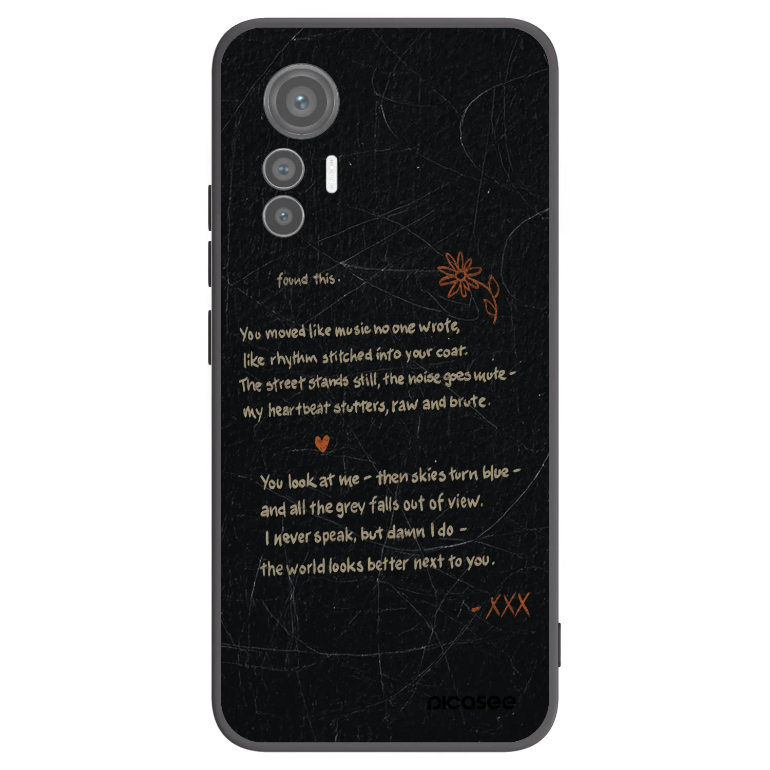 Picasee Xiaomi 12 Lite Hülle - Schwarzes Silikon - POET